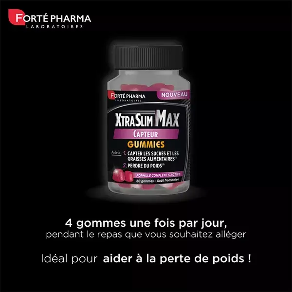Forté Pharma XtraSlim Max Gummies Queimador de Gordura para Emagrecimento - 60 Gomas
