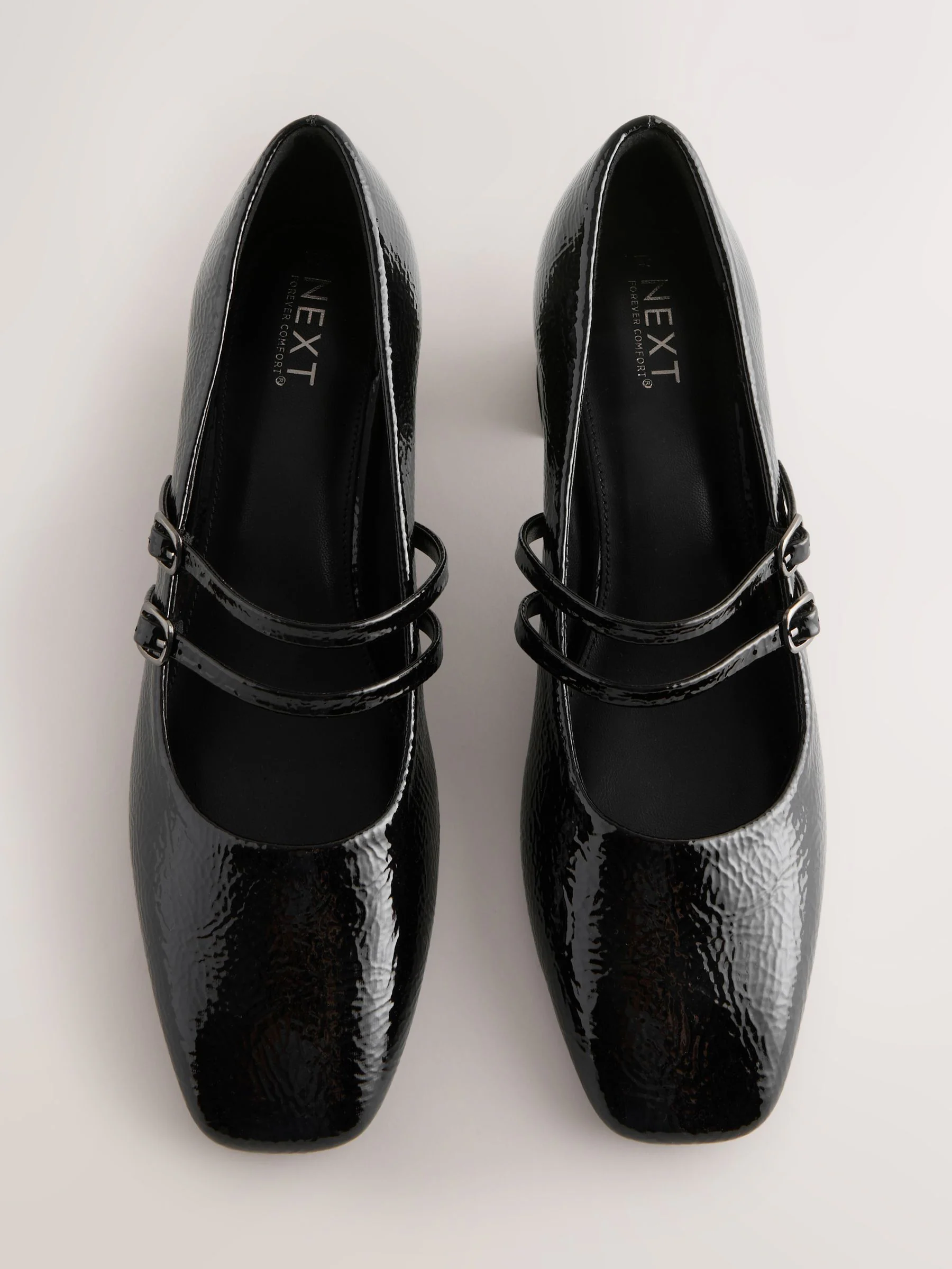 Zwart - Forever Comfort® Round Toe Mary Jane Block Heels