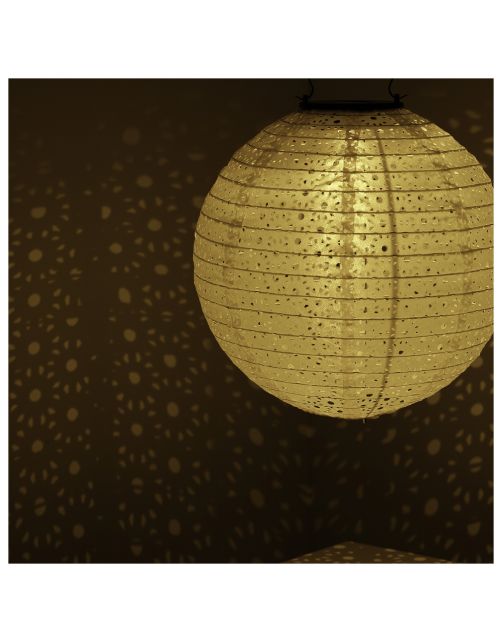 Lumineo Solar Lampion M - Tuinverlichting - 25 cm Wit 1 led