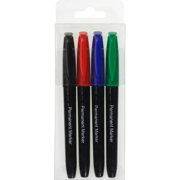 Blokker permanent marker set van 4