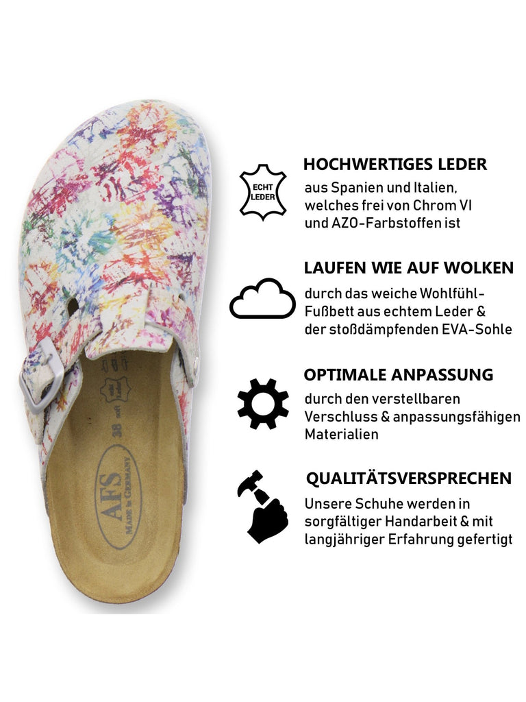 Clogs Damen Leder paint