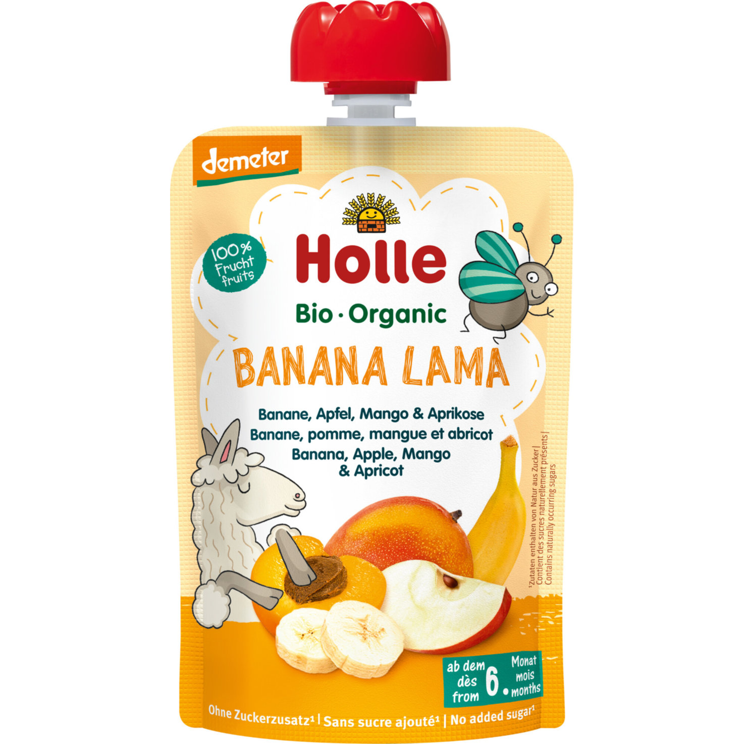 Holle Demeter Bio Banana Lama Pouchy 6+ Monate