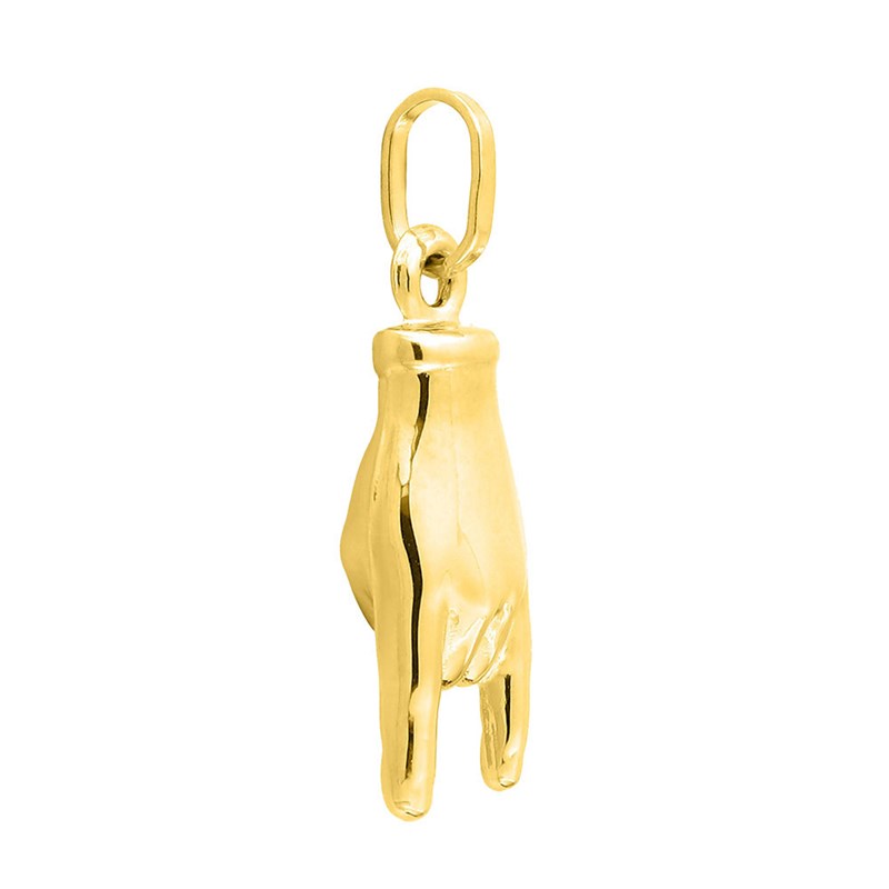 Pendentif Mixte - Or 18 Carats - Signe Rock - Longueur : 17mm - Largeur : 5mm