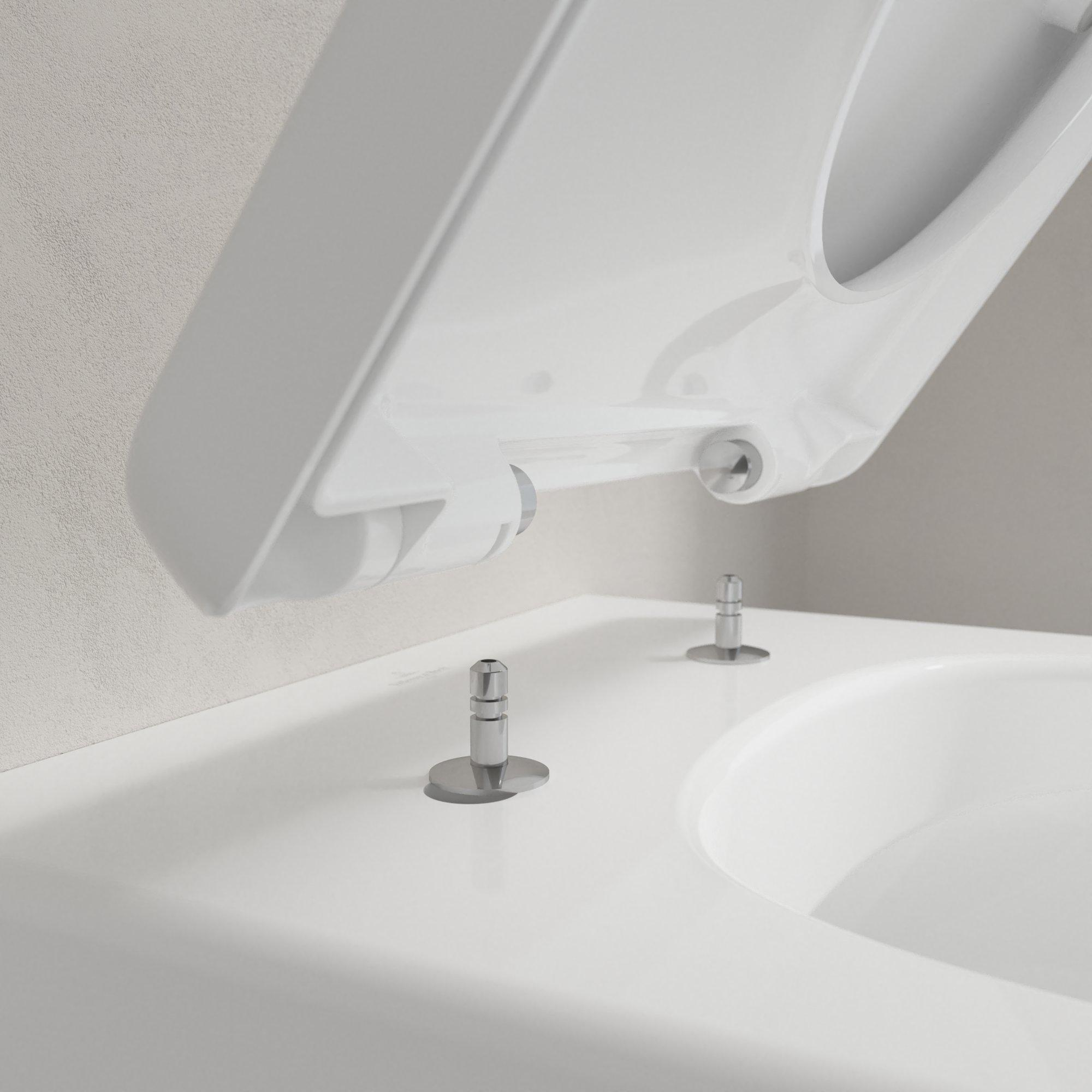 Villeroy & Boch Architectura toiletzitting ovaal met softclose sluiting en quick release wit glans