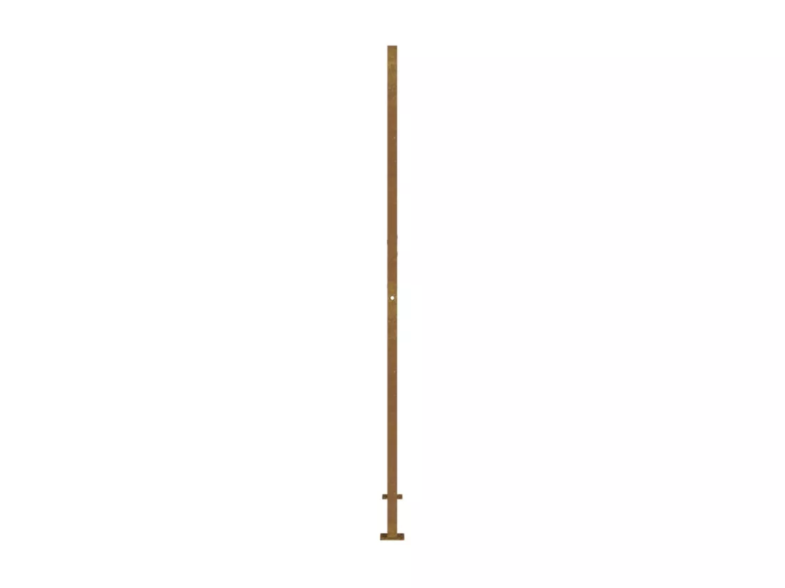 Portail de jardin 105x205 cm acier corten conception de carré