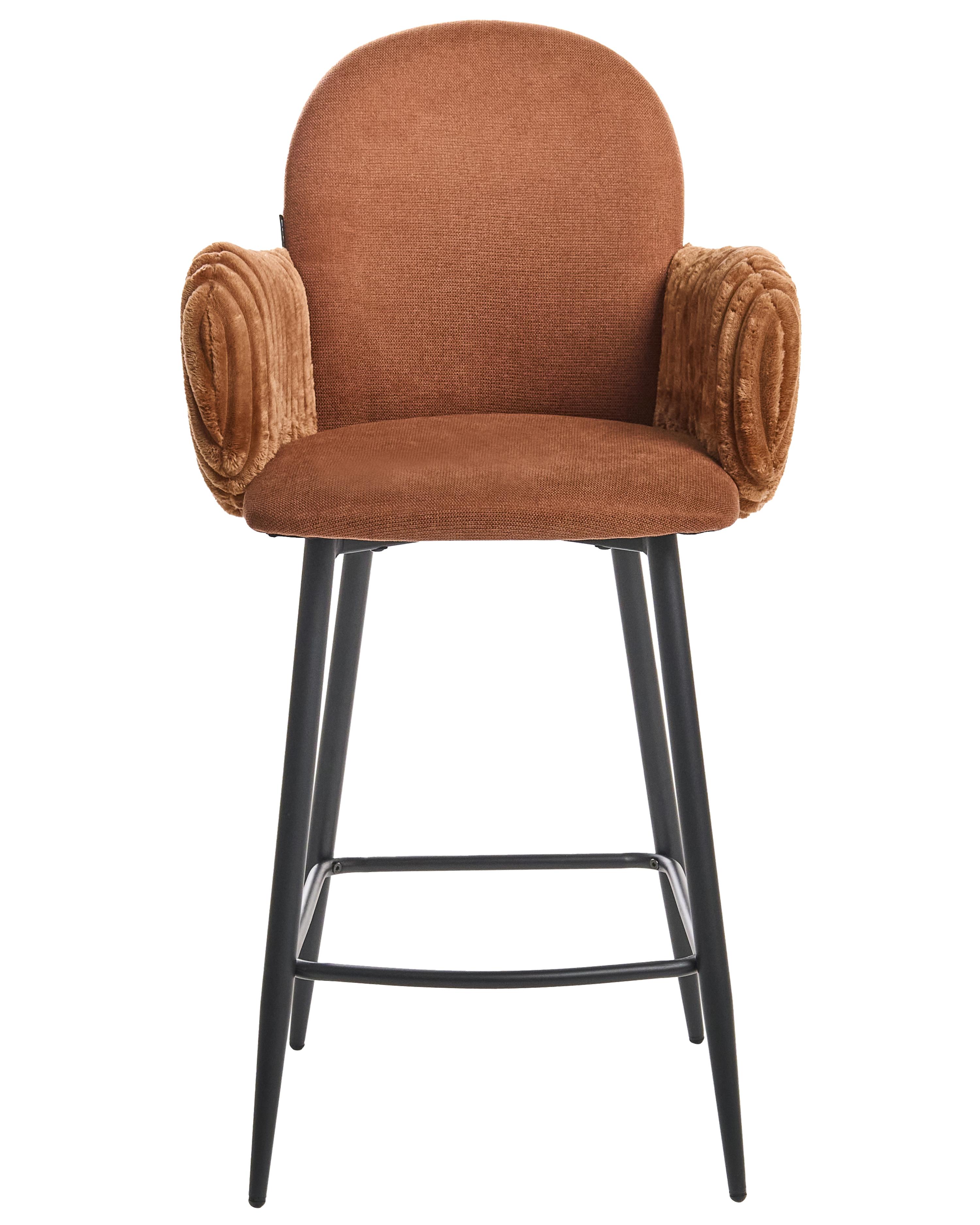 Set van 2 barstoelen AMITY Stof Bruin