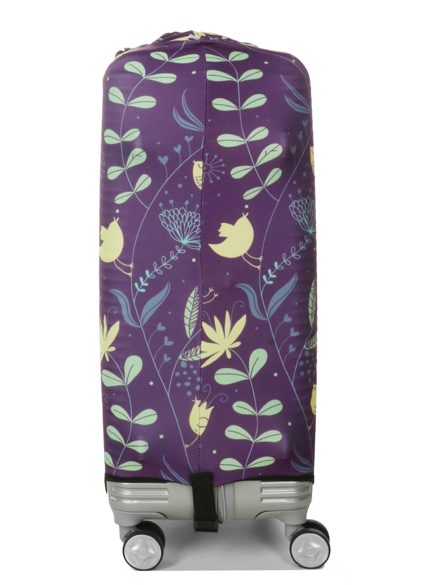 Housse de valise Periea Purple with Yellow Birds M