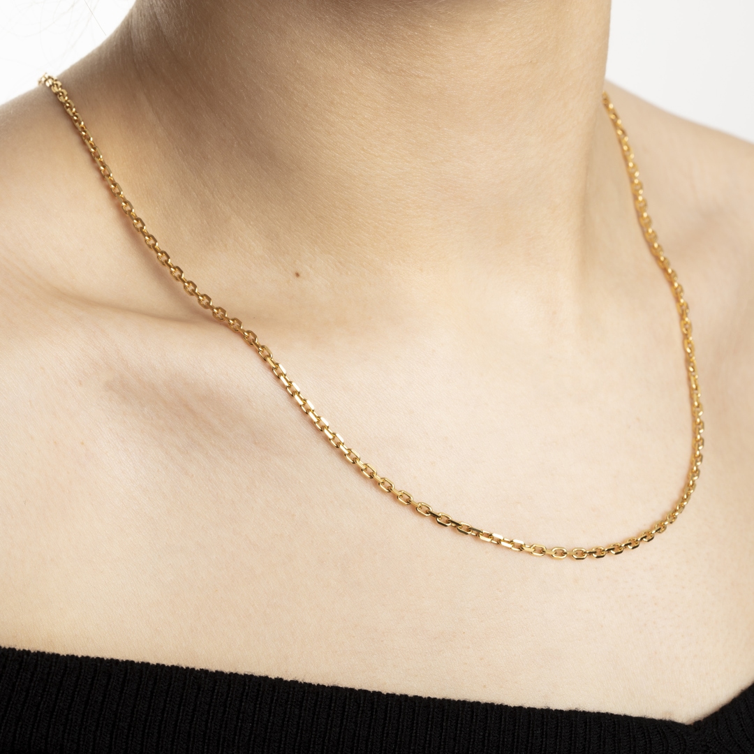 Ankerkette geschliffen 750/18 K Gelbgold 2.6mm