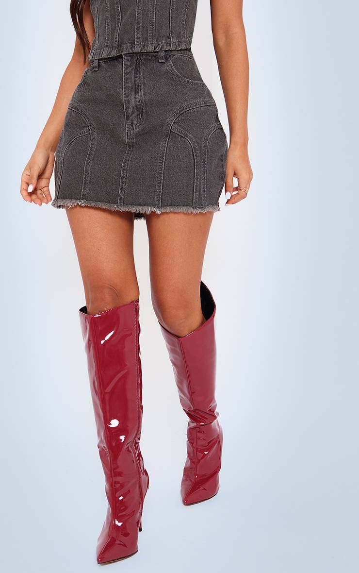 Mini-jupe En Denim Avec Détails De Coutures Petite