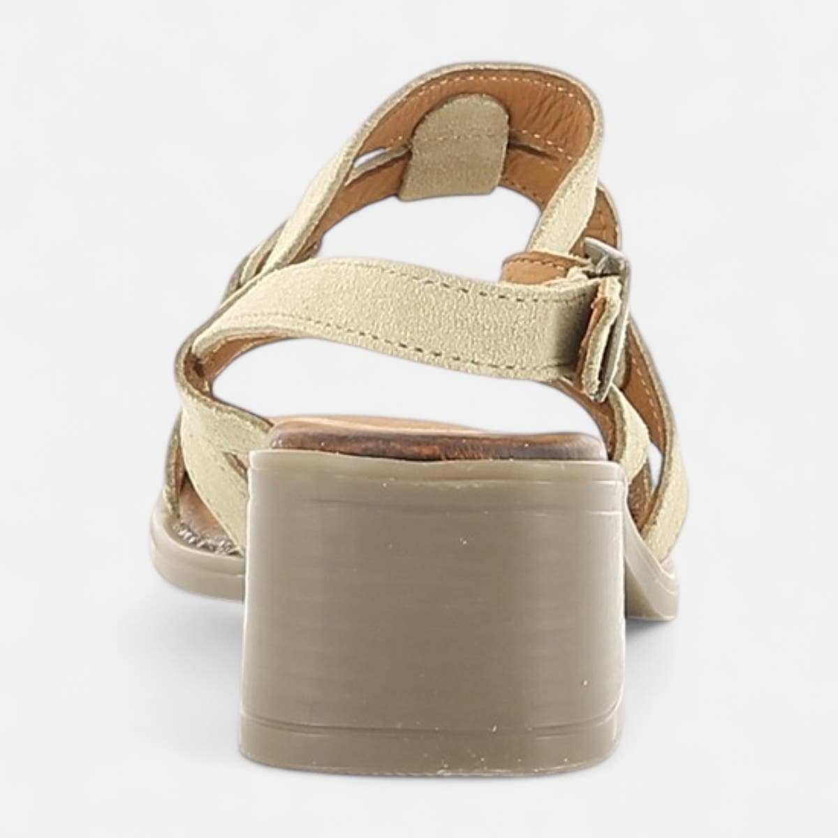 Nu-pieds Femme en cuir beige