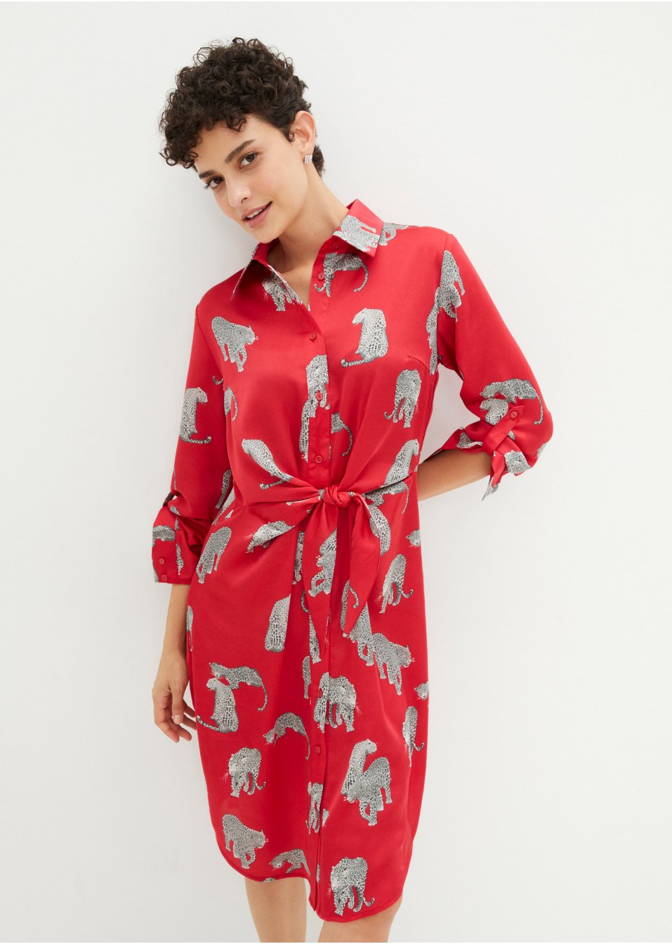 Robe-chemise en satin
