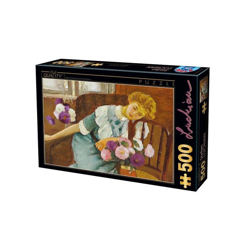Puzzle 500 - Stefan Luchian Lorica avec chrysanthèmes