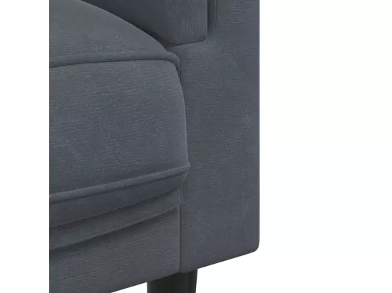 Ensemble de canapés 2 pièces avec coussins gris foncé velours