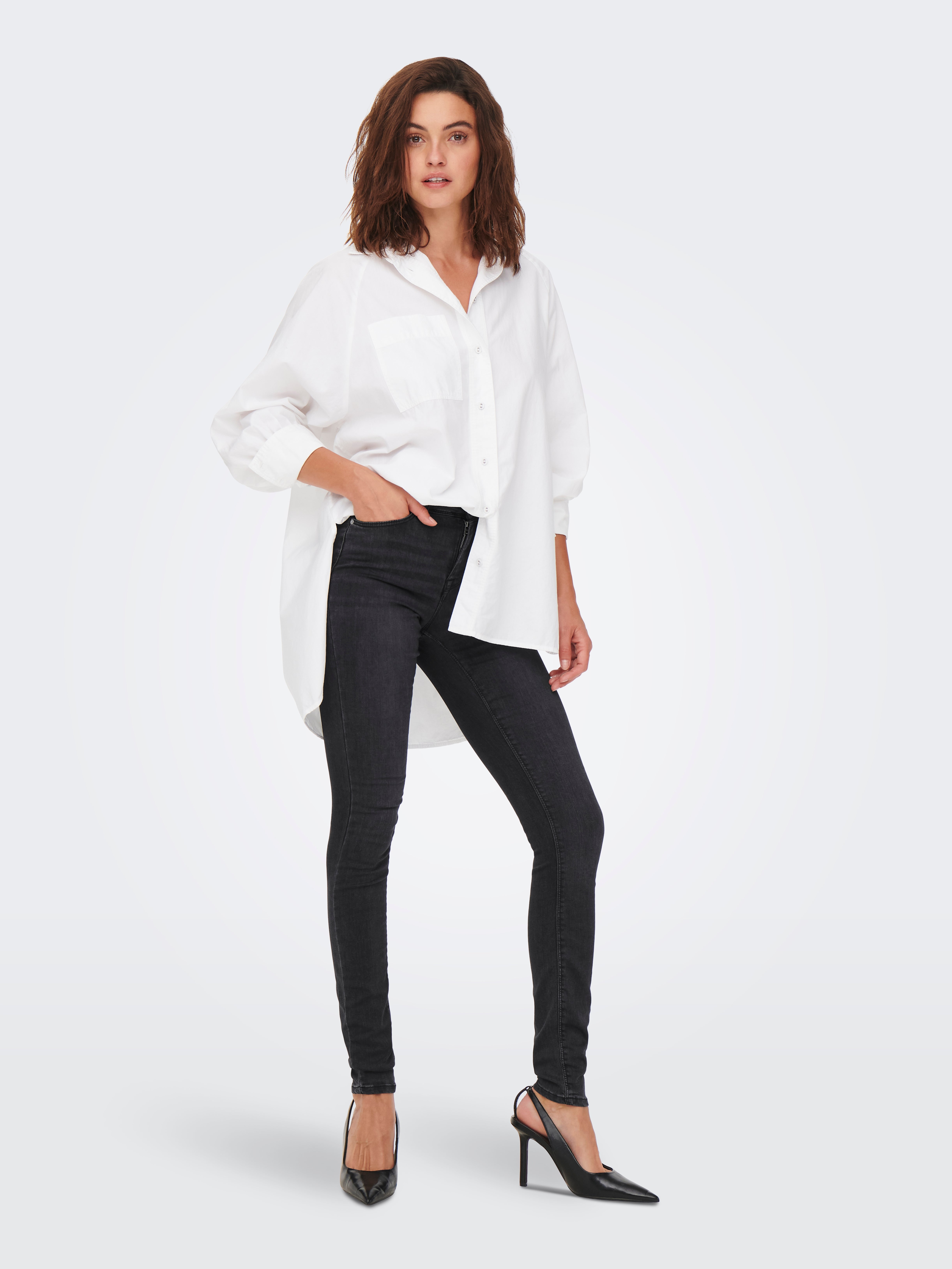 ONLIDA Mittlere Taille Skinny Fit Jeans Grey Denim