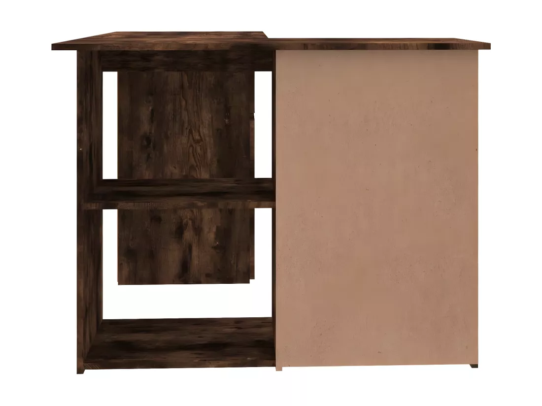 Bureau d'angle Chêne fumé 145x100x76 cm Bois d'ingénierie