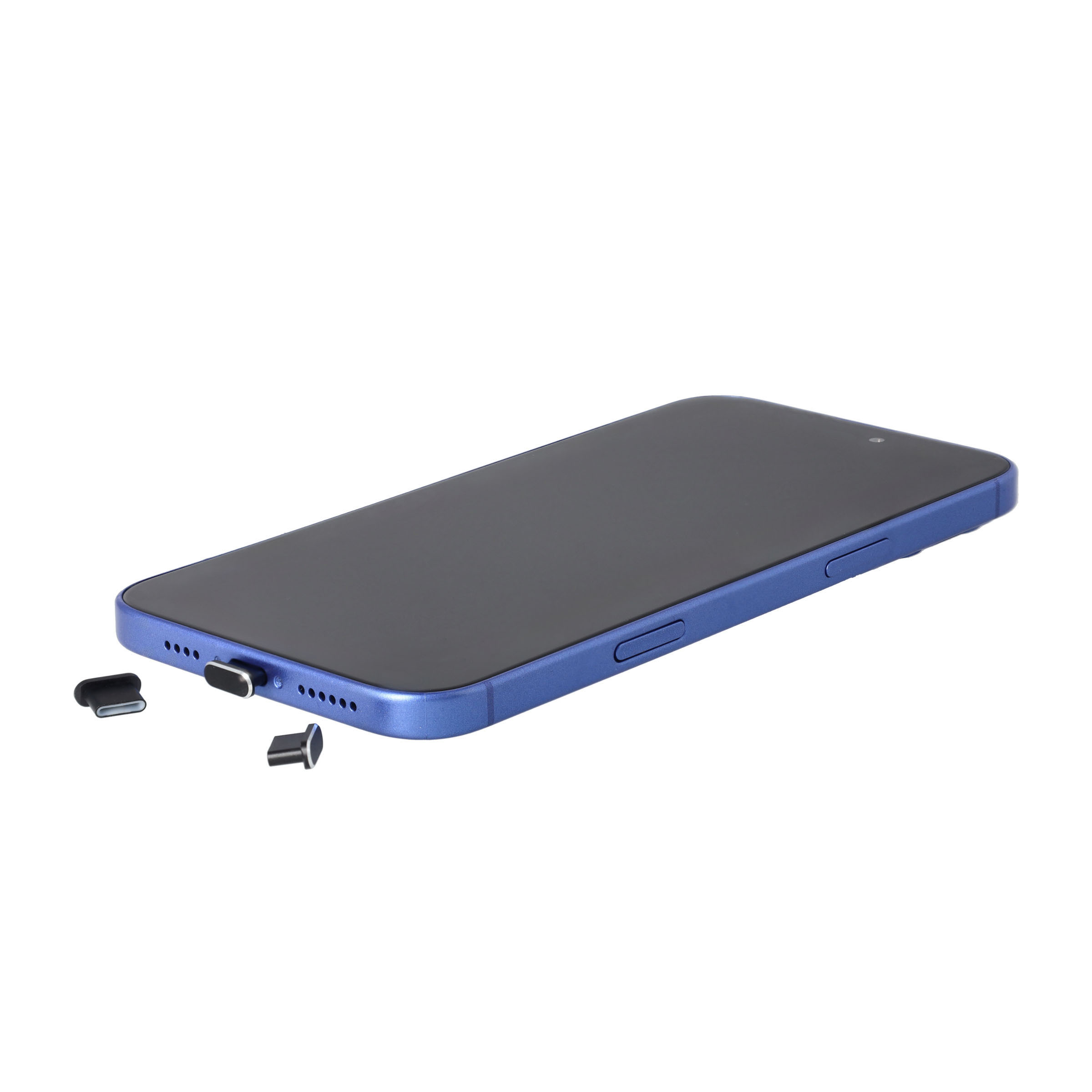 (3er Set) USB C Anti-Staub Metall Schutzstecker Anschlusskappen für Laptop / Notebook / Smartphones - Schwarz