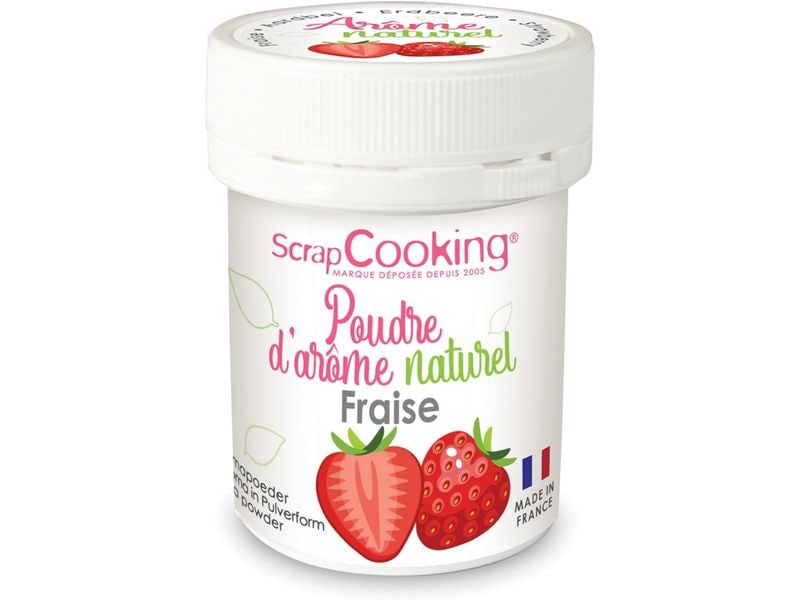 ScrapCooking Natur Aroma Pulver Erdbeere 15 g Dose mit natürlichem Erdbeeraroma in Pulverform