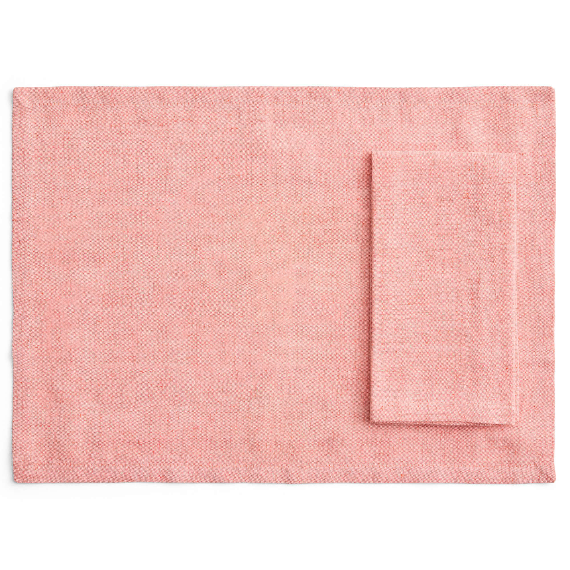 Servet/Placemat Tavolo soft coral - set van 4