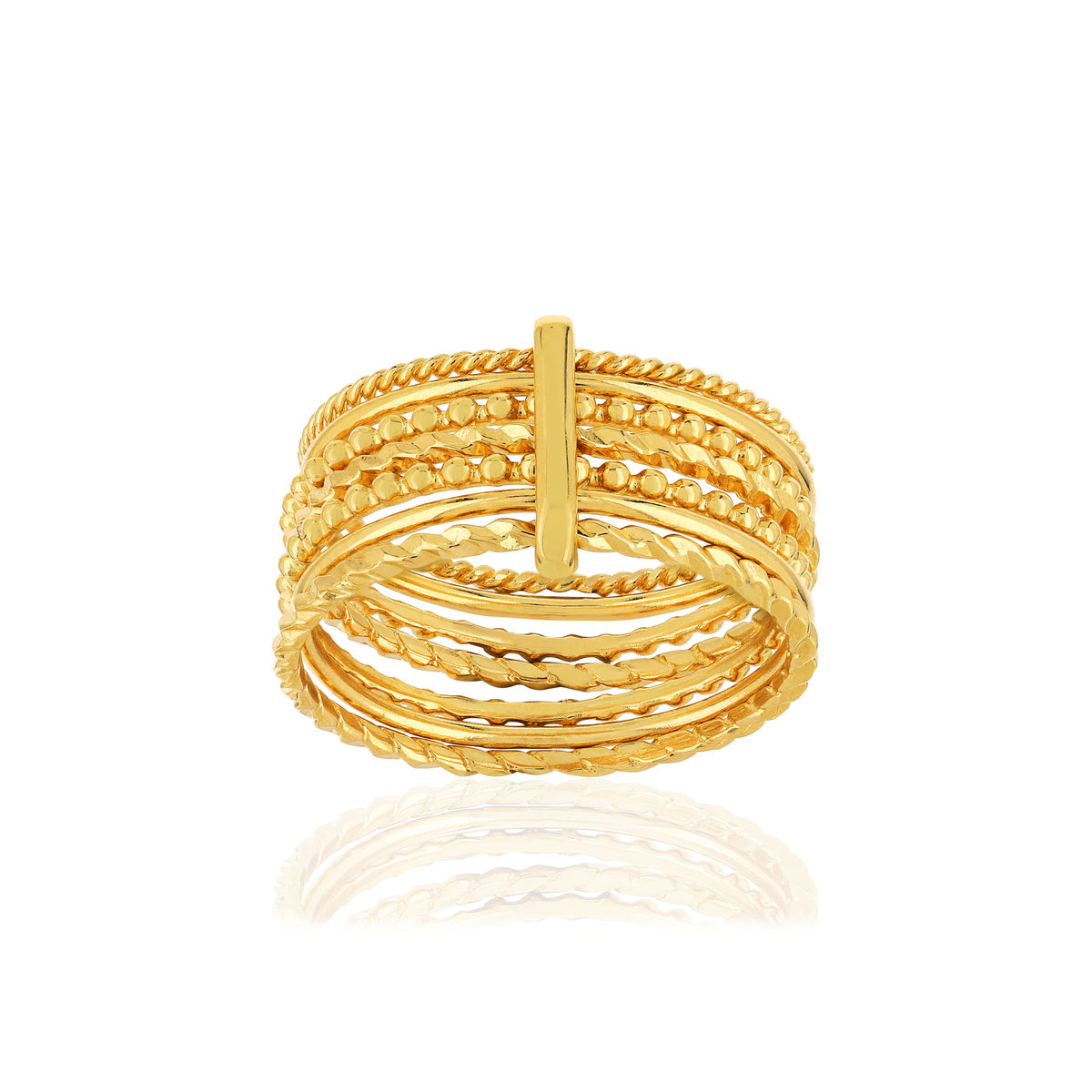 Bague semainier plaqué or