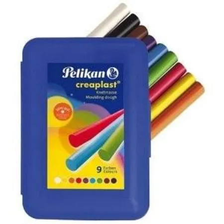 Pelikan Knetmasse Creaplast Kinderknete 198/14, rot, 9 Farben, 330g
