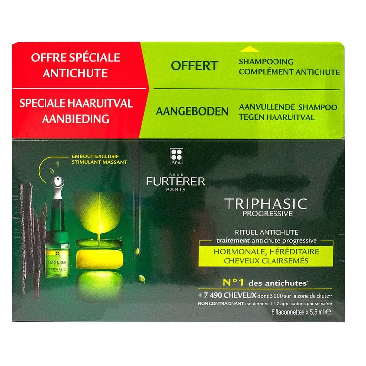 Triphasic Progressive 8x5,5ml + shampooing offert