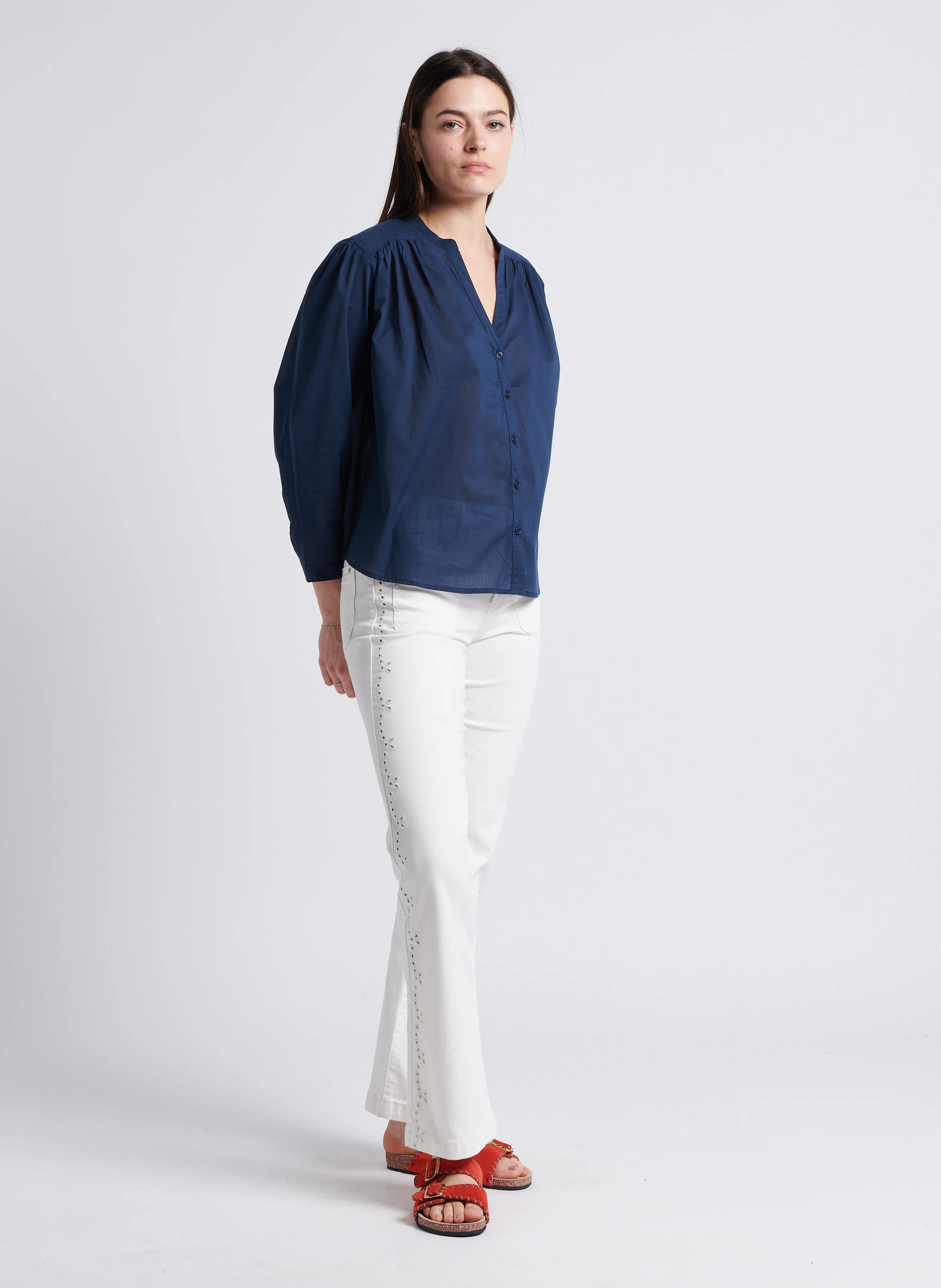 BOLIA - Blouse ample en coton| Bleu