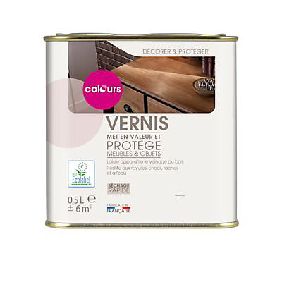 Vernis satin meubles et objets incolore 500ml Colours