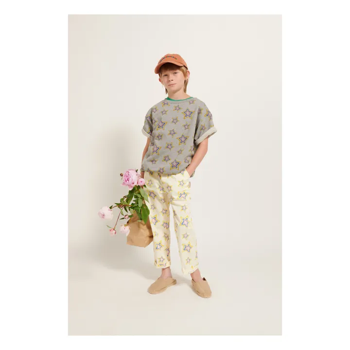 Weekend House Sweat Etoiles Coton Bio | Gris chiné