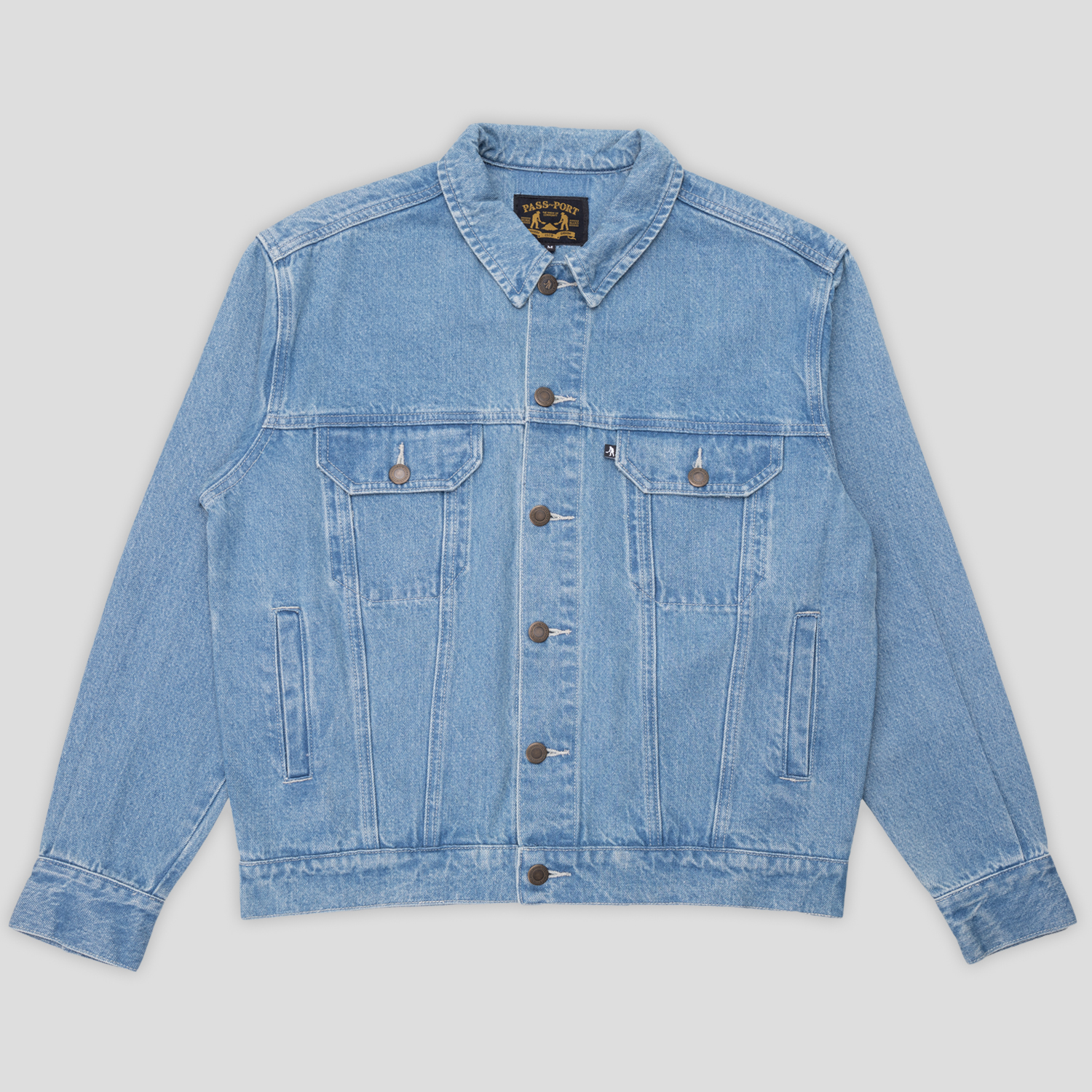 PassPort Workers Club Trucker Jacket Washed Dark Indigo