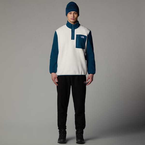 Sweat polaire THE NORTH FACE YUMIORI 1/4 ZIP WHITE DUNE/MIDNIGHT PETROL/MALLARD BLUE