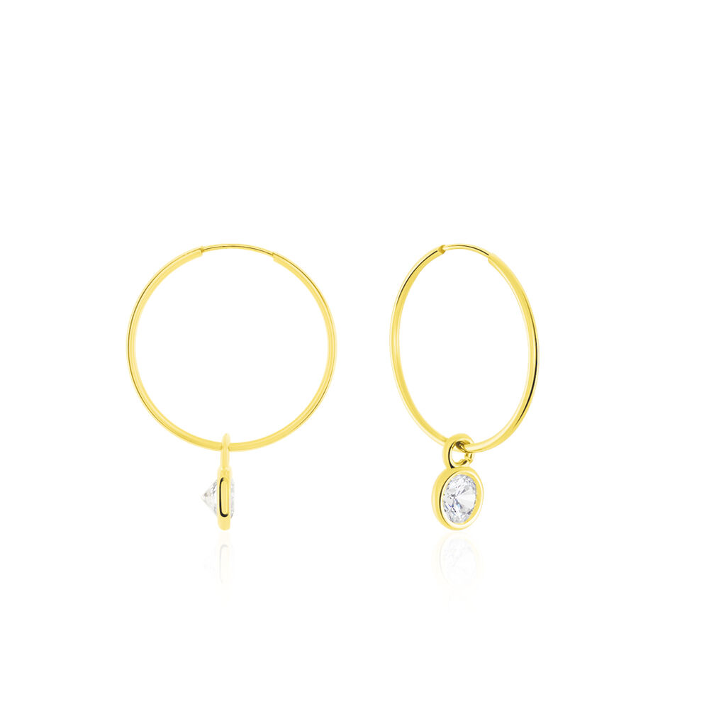 Créoles Grisel Or Jaune  Oxyde