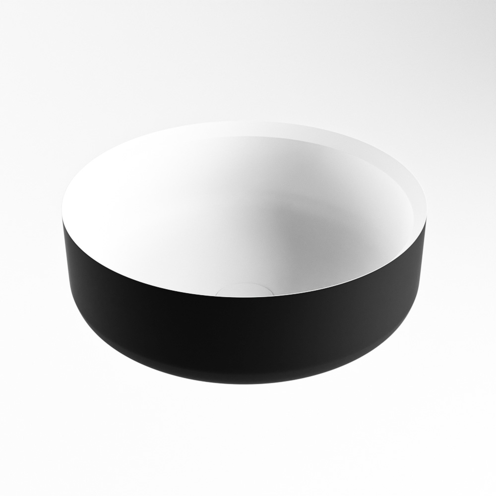 Mondiaz Coss Solid Surface waskom 36cm urban / talc