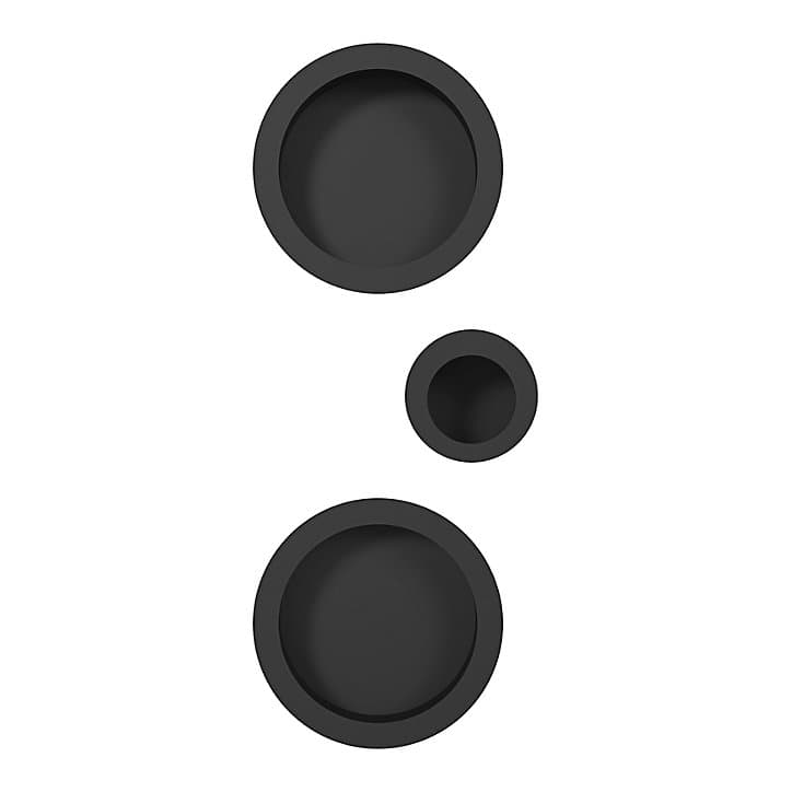 Galandage rond à visser GoodHome Minzh mat noir Ø55mm
