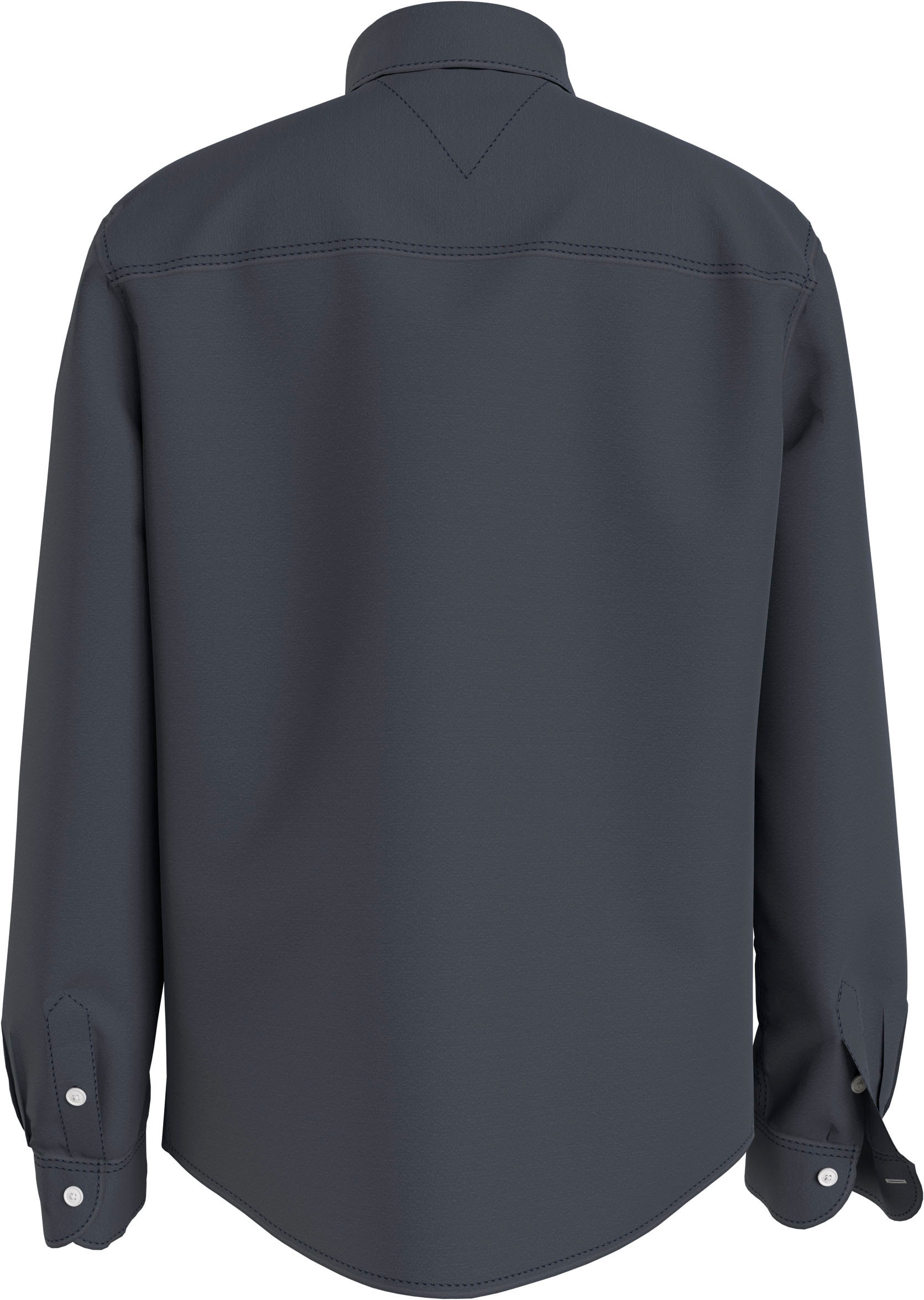 Tommy Hilfiger Langarmhemd »SOLID STRETCH POPLIN SHIRT L/S«, mit Logo-Stickerei für Kinder bis 16 Jahre