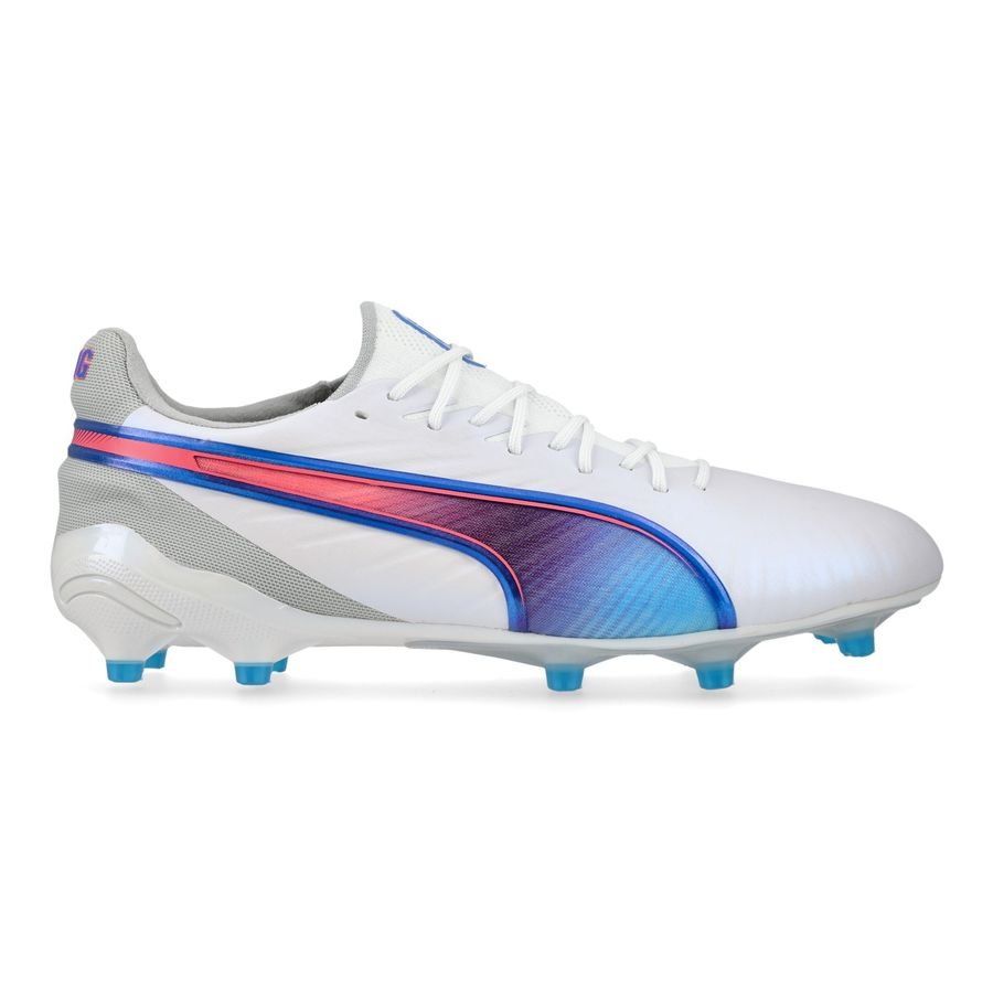 PUMA King Ultimate FG/AG Formula - Blanc/Bleu/Flat Light Gray/Crépuscule Femme