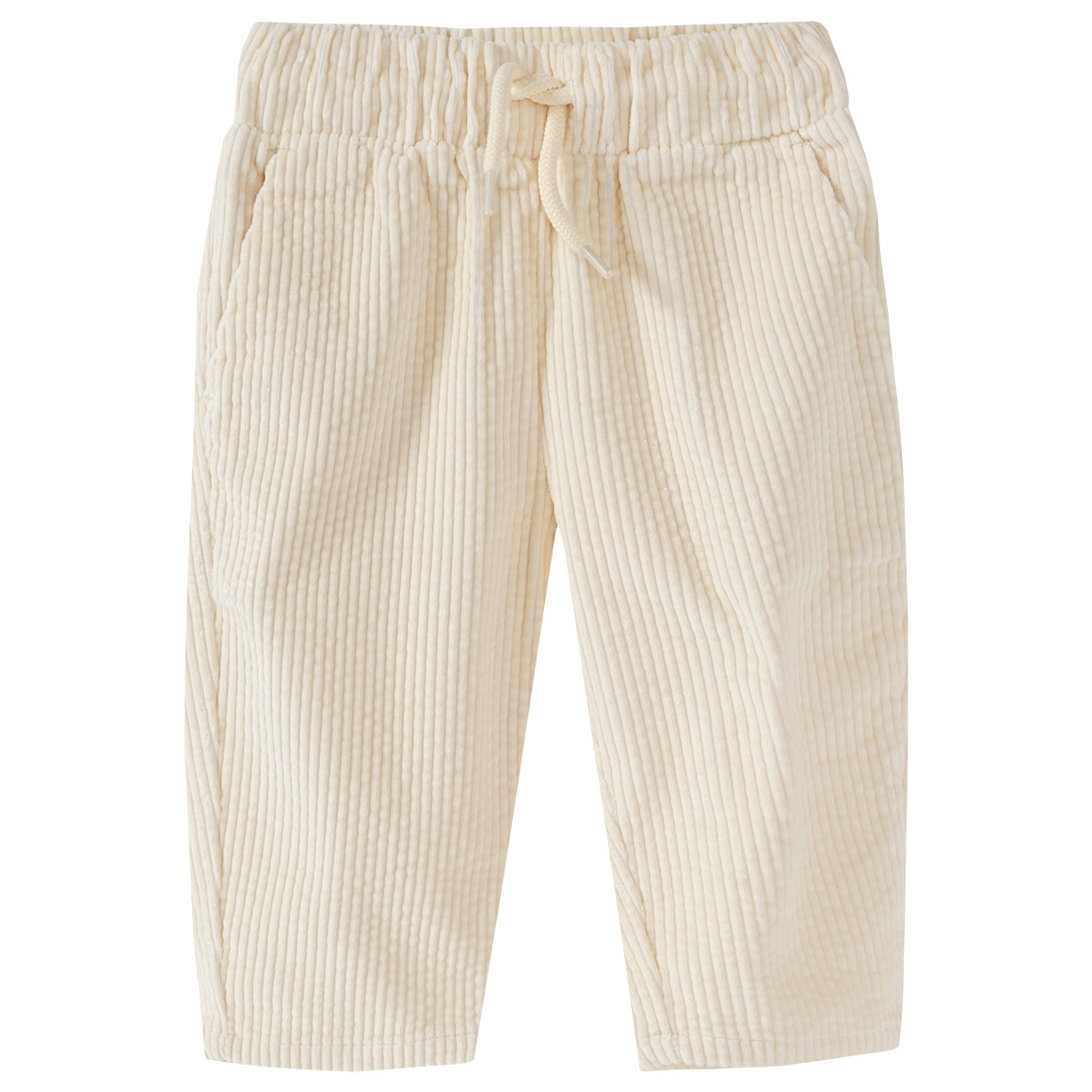 Topomini Baby Strickpullover und Cordhose im Set hellbraun / cremeweiss
