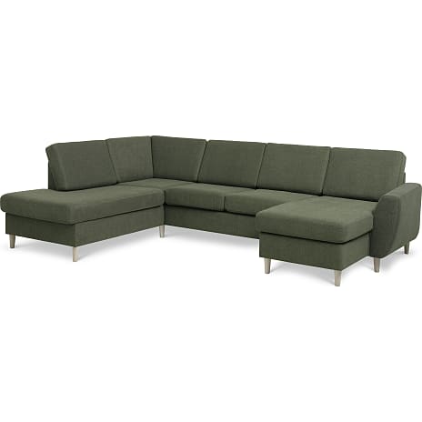 Madrid Nordic højrevendt U-sofa - grøn