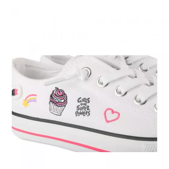 Baskets BLANC LOVELY SKULL
