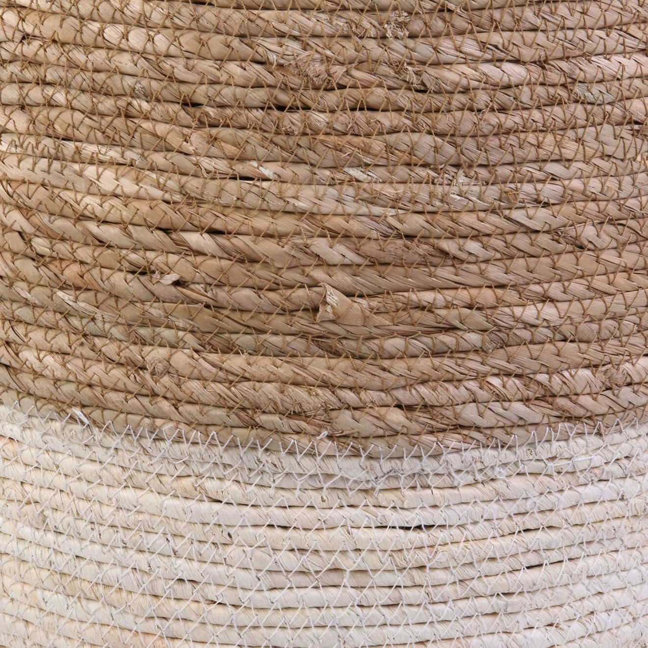 Home Deco Factory Pouf tréssé sable/beige - 35x41x35 cm