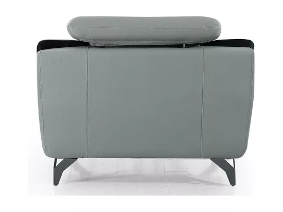 Fauteuil cuir Design JUDE Gris perle