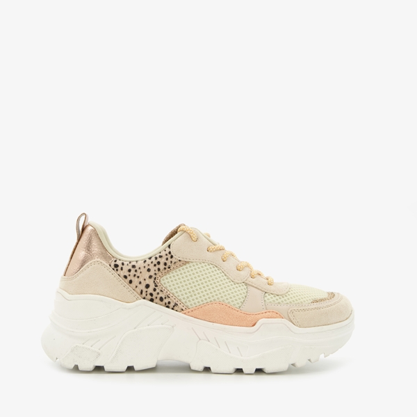 Blue Box dames dad sneakers met dierenprint