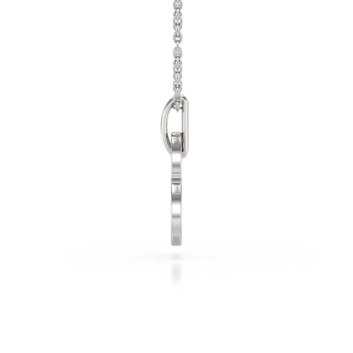 Collier Pendentif ADEN Coeur Diamant Chaine Argent 925 incluse 1.91grs