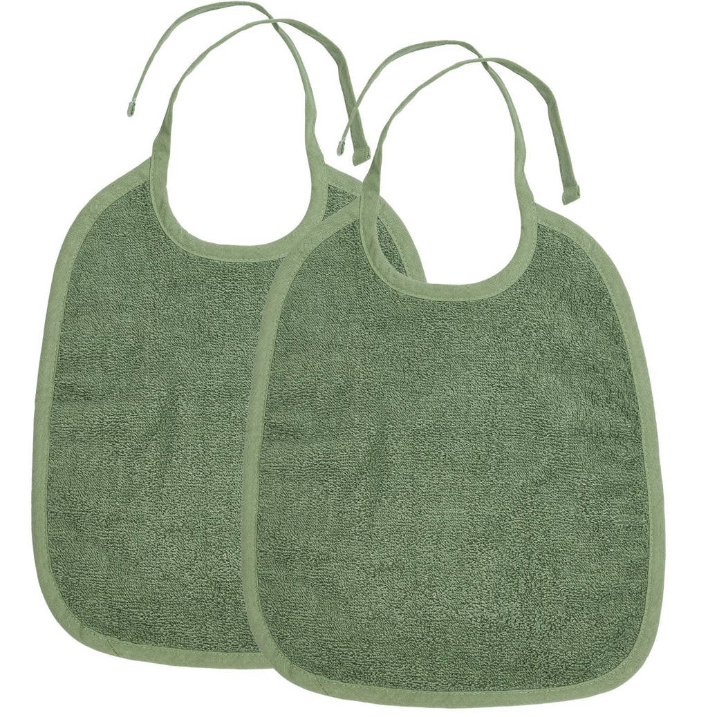 basic badstof slab - set van 2 forest green