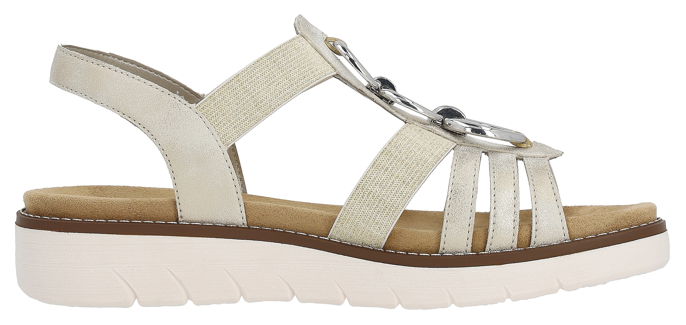 Remonte Sandale  , Sommerschuh, Sandalette, Keilabsatz, mit praktischen Gummizügen