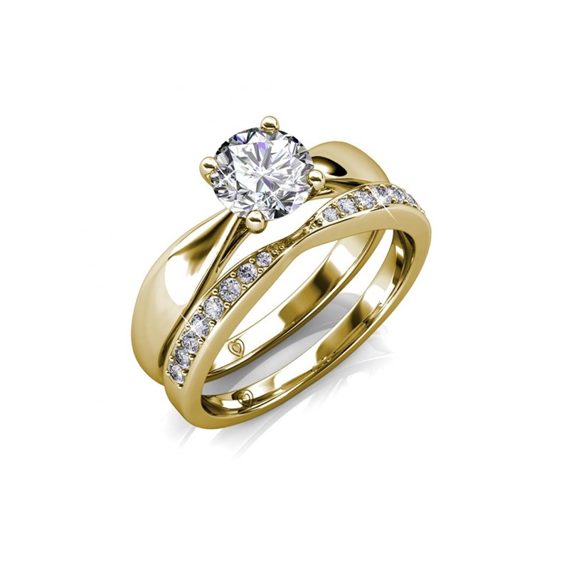 Bague Prestige - Doré et Cristal