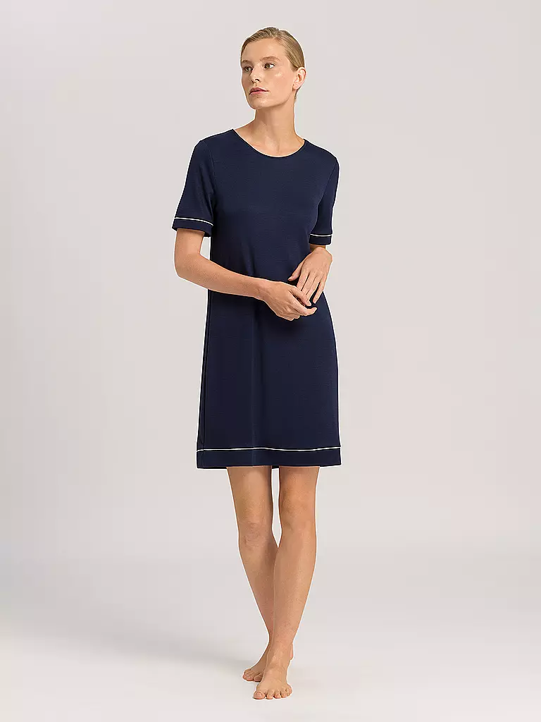 HANRO Nachthemd Natural Comfort blau