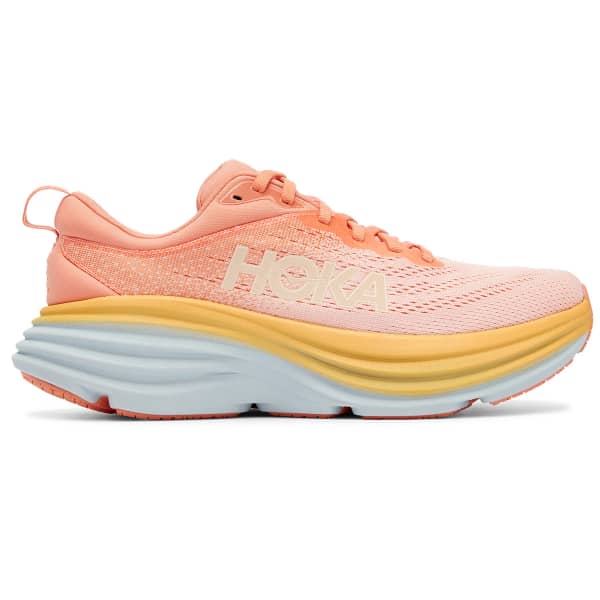Chaussure running HOKA ONE ONE BONDI 8 W SHELL CORAL/PEACH PARFAIT