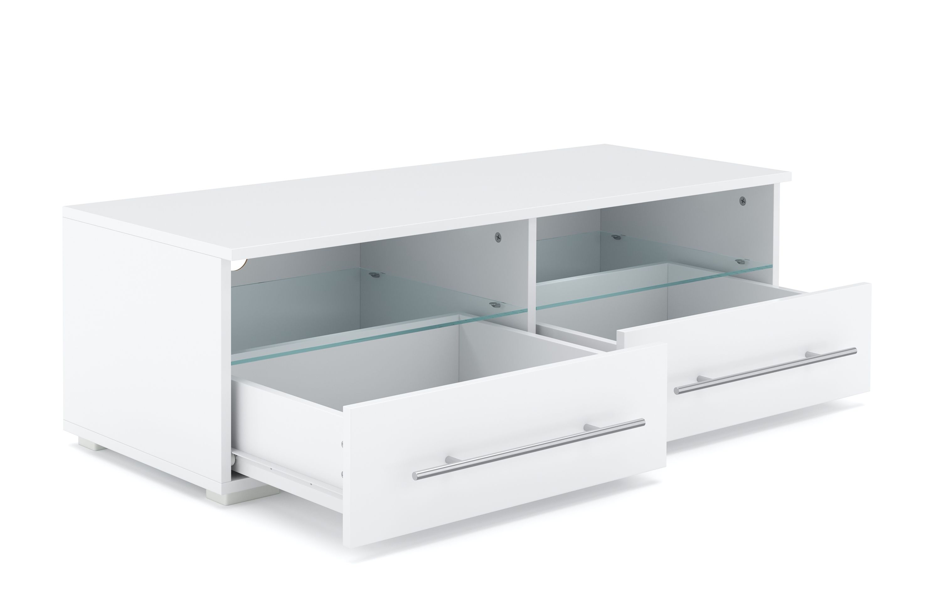 TV Möbel LED CLOONEY weiss