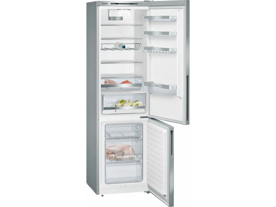 Siemens iQ500 KG39EAICA - Køleskab/fryser - bund-fryser - bredde: 60 cm - dybde: 65 cm - højde: 201 cm - 343 liter - Klasse C - rustfrit stål