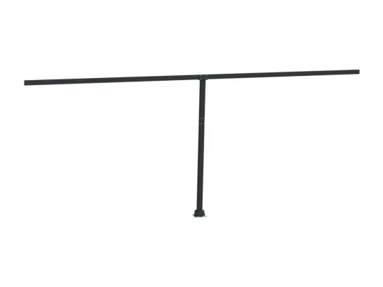 Jeu de poteaux d'auvent anthracite 600x245 cm fer